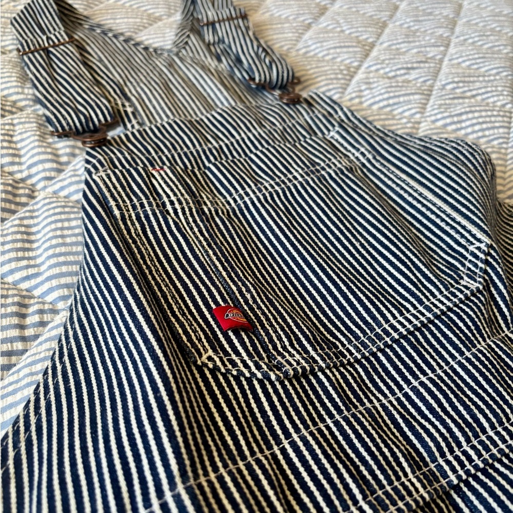 Striped Navy and White Dickies Overalls